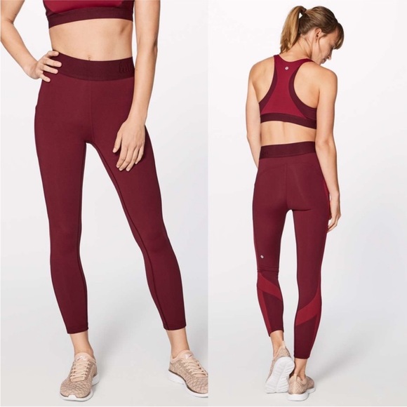 lululemon athletica Pants - Lululemon Box it Out Tight in Oxblood Red Size 6